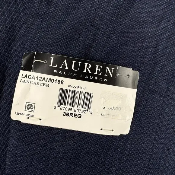 Lauren Ralph Lauren Mens UltraFlex Lancaster Classic Fit Suit Jacket Navy 36R